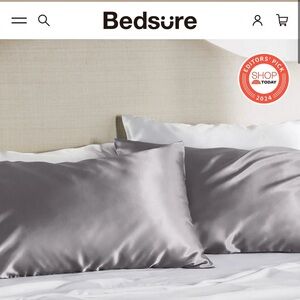 Set of 2 Satin Pillowcases - gray